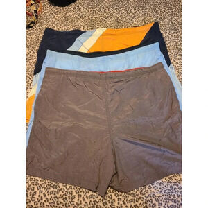 Lot of 3 Sand N Sun Shorts Men's Size Large Drawstring Slash Pockets Nylon (AF)